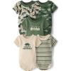 The Children’s Place baby-boys And Newborn Short Sleeve Bodysuits, Multipacks(Greenwich Dino 5-pack)