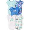 The Children’s Place baby-boys And Newborn Short Sleeve Bodysuits, Multipacks(Turtle 5-pack)