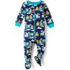 The Children’s Place baby-boys And Toddler Long Sleeve 100% Cotton Zip-front One Piece Footed Pajama(Trains)