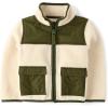 The Children’s Place baby-boys And Toddler Long Sleeve Sherpa Fleece Full Zip Jacket(Haystack)