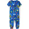 The Children’s Place baby-boys And Toddler Short Sleeve Zip-front One Piece Footless Pajama Snug Fit 100% Cotton(Construction Vehicles)
