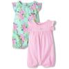 The Children’s Place baby-girls And Toddler Everyday Summer Rompers(Green Floral/Pink)