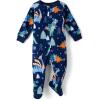 The Children’s Place baby-girls And Toddler Fleece Long Sleeve Zip Front One Piece Footed Pajamas,sleep & Play(Downpour Dinosaurs)