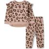 The Children’s Place baby-girls And Toddler Long Sleeve Active Shirt and Pant, 2 Piece Outfit(Blush Leopard)