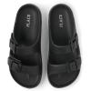 The Children’s Place boys Boys Everyday Slip on Double Buckle Slide Sandals(Black)
