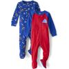 The Children’s Place boys Long Sleeve 100% Cotton Zip-front One Piece Footed Pajamas(Space Blue/Daddys Explorer 2-pack)