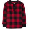 The Children’s Place boys Long Sleeve Thermal Henley Shirt(Red Buff)