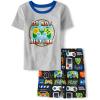 The Children’s Place boys Short Sleeve Top and Shorts Snug Fit 100% Cotton 2 Piece Pajama Set(Do Not Disturb Gamer)