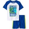 The Children’s Place boys Short Sleeve Top and Shorts,2 Piece Pajama Set(Gamers Never Sleep)