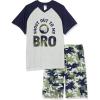 The Children’s Place boys Short Sleeve Top and Shorts,2 Piece Pajama Set(Shout Out Bro)
