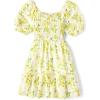 The Children’s Place girls Floral Smocked Babydoll Dress(Bunnys Tail Floral)