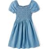 The Children’s Place girls Floral Smocked Babydoll Dress(Cloudless Wash Smocked)