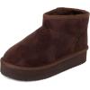 The Children’s Place girls Girls Mini Ankle Platform Boot, Faux-fur Lined(Dk Brown)