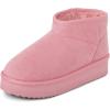 The Children’s Place girls Girls Mini Ankle Platform Boot, Faux-fur Lined(Pink)