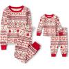 The Children’s Place unisex-baby And Kids, Sibling Matching, Holiday Pajama Sets, Cotton(Fairsile – Red)