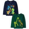The Children’s Place,Baby Boys,and Toddler Assorted Everyday Long Sleeve Graphic T-Shirts(Dino Bones/Dino)