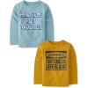 The Children’s Place,Baby Boys,and Toddler Assorted Everyday Long Sleeve Graphic T-Shirts(Warning Cuteness/Handsome Trouble)