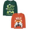 The Children’s Place,Baby Boys,and Toddler Assorted Everyday Long Sleeve Graphic T-Shirts(Wild Tiger/Reptiles)