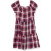 The Children’s Place,Short Sleeve Fashion Dress(Ruby Holiday Plaid)