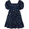 The Children’s Place,Short Sleeve Fashion Dress(Tidal Floral Pleated)