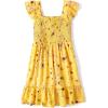 The Children’s Place,Short Sleeve Fashion Skater Dress,Pink Glow(Banana Pudding)