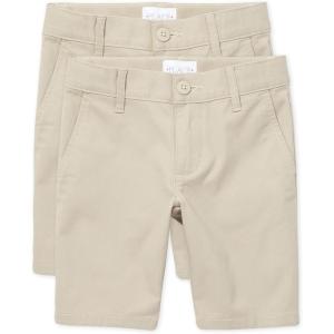 The Children’S Place Girls Chino Shorts(Bisquit 2-pack)