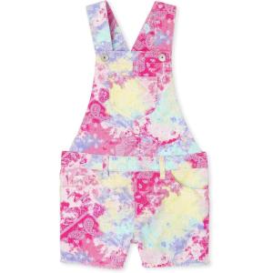 The Children’S Place Girls Denim Shortall Overalls(Bandana Tie Dye)