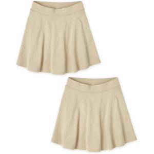 The Children’S Place Girls Ponte Knit Pull On Skort(Sandy 2 Pack)