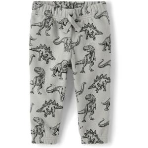 The Children’s Place Baby Boy and Toddler Fleece Jogger Pants(Grey Dino)