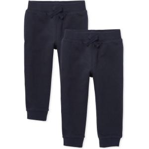 The Children’s Place Baby Boys’ Active Fleece Jogger Pants(New Navy 2 Pack)