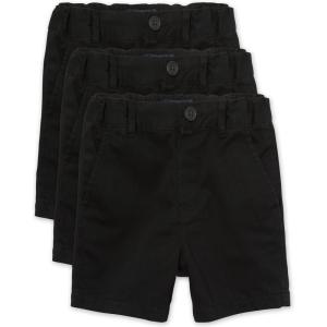 The Children’s Place Baby Boys Chino Shorts(Black 3-pack)