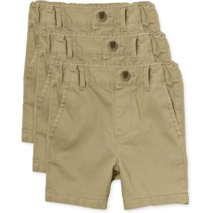 The Children’s Place Baby Boys Chino Shorts(Flax 3-pack)