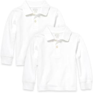 The Children’s Place Baby Boys’ Uniform Pique Polo (2 Pack)(White 2-pack)
