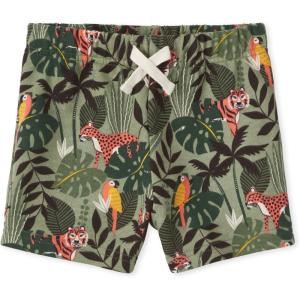 The Children’s Place Baby Boys’ and Toddler Active Knit Shorts(Misty Glen)