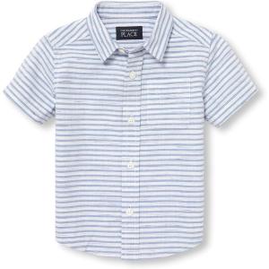 The Children’s Place Baby Boys and Toddler Boys Short Sleeve Oxford Button Down Shirt(Harborside 3853)