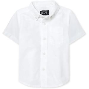 The Children’s Place Baby Boys and Toddler Boys Short Sleeve Oxford Button Down Shirt(White Single)