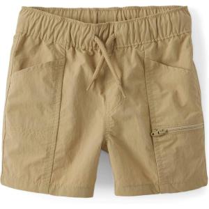 The Children’s Place Baby Boys’ and Toddler Quick Dry Pull on Cargo Shorts 3″(Java Hill)
