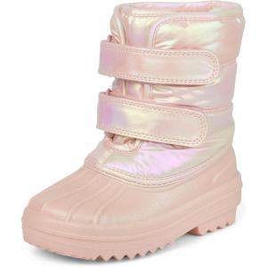 The Children’s Place Baby Girls’ Faux Fur Trim Snow Boot(Pink)