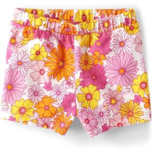 The Children’s Place Baby Girls’ and Toddler Assorted Knit Shorts(Pink Floral)