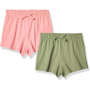 The Children’s Place Baby Girls’ and Toddler Assorted Knit Shorts(Rose/Olive)