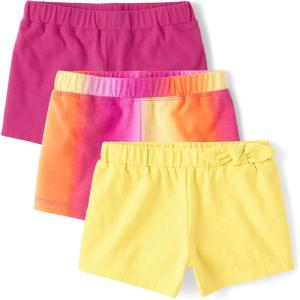 The Children’s Place Baby Girls’ and Toddler Assorted Knit Shorts(Yellow Ombre 3-pack)