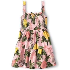 The Children’s Place Baby Girls’ and Toddler Short Sleeve Casual Dresses(Pink Pineapple)