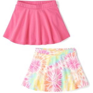 The Children’s Place Baby Girls’ and Toddler Stretchy Waistband Skort(Cosmos 2-pack)