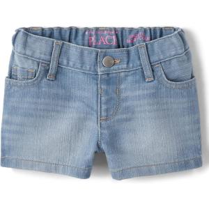 The Children’s Place Baby Toddler Girls Denim Shortie Shorts 3 Pack(Peony Wash)