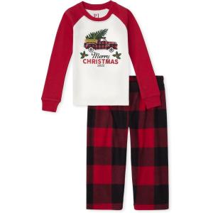 The Children’s Place Baby and Family Matching Fleece Holiday Pajama Set(Christmas Truck-2022)