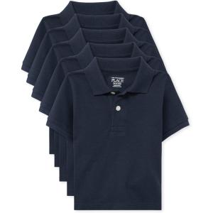 The Children’s Place Baby and Toddler Boys Short Sleeve Polo Shirt(Nautico 5-pack)
