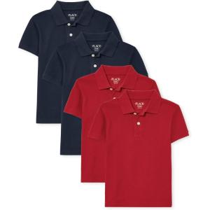 The Children’s Place Baby and Toddler Boys Short Sleeve Polo Shirt(Nautico/Red)