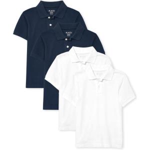 The Children’s Place Baby and Toddler Boys Short Sleeve Polo Shirt(Nautico/White)
