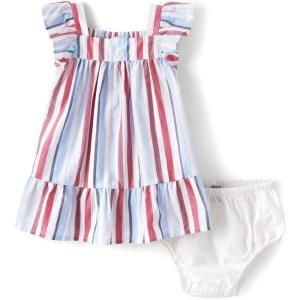 The Children’s Place Baby-Girls and Newborn Sleeveless Casual Dress(Red White and Blue Stripe)