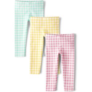 The Children’s Place Baby-Girls and Toddler Leggings 3-Pack(Printed Gingham 3-pack)